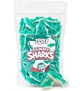 Blue Gummy Sharks Candy 11oz. Bag – Soft Chewy Blue Raspberry Gummies for Party Favors, Candy Buf...