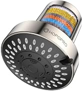 High Pressure 4" Filtered Shower Head with 5 Settings, Showerhead Filter | NSF Certified Filter R...