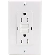 Baomain GFCI Receptacle 15Amp 120VAC 60Hz Tamper-Resistant Outlet, Ground Fault Circuit Interrupt...