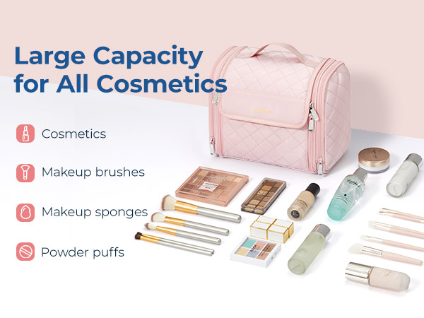 BAGSMART Makeup Bag for Women