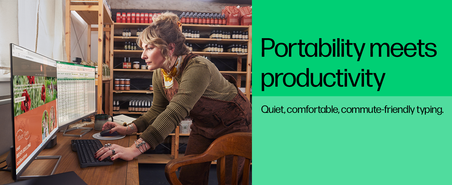portability meets productivity quiet comfortable commute typing