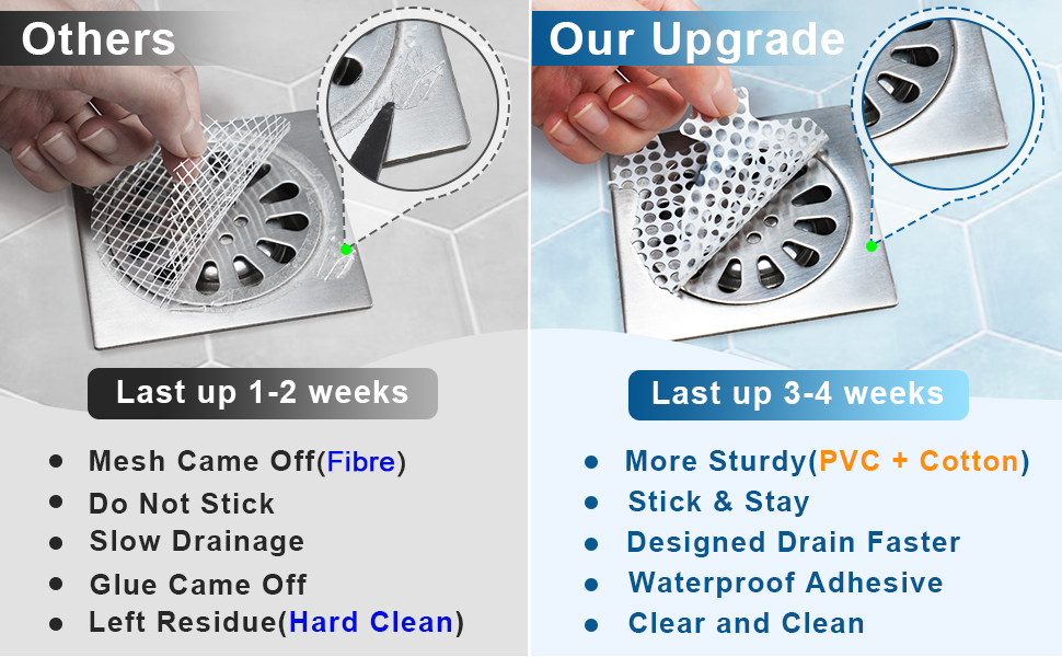 Invihug disposable shower drain hair catcher