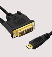 Twozoh Micro HDMI to DVI Cable 3.3FT, Micro HDMI 1.4 to DVI 24+1 Pin Male to Male Cable Support 1...