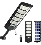Ehowdin 6500K Solar Street Light Outdoor IP67Waterfroof, 240PCS 5730LEDs Solar Flood Lights Outdo...