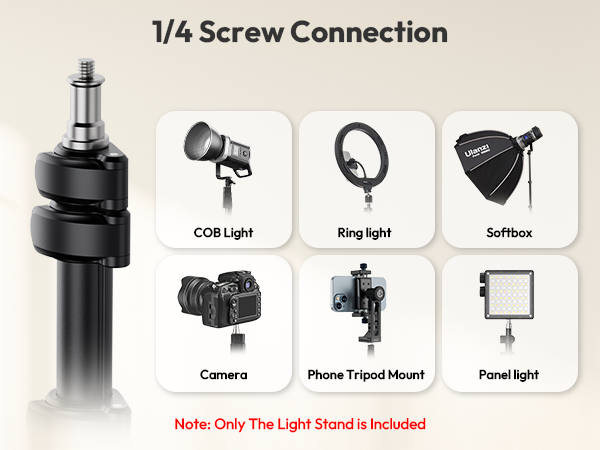 Photography light stand for COB light, ring light, softbox, Camera, light panel