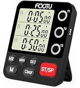 FCXJTU Digital Dual Triple Kitchen Timer, 3-Channel Magnetic Countdown Timer for Cooking, Large D...