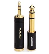 MOBOREST 3.5mm to 1/4 (6.35mm) Stereo Pure Copper Adapter, 1/8 Inch to 1/4 Inch Stereo Adapter, C...