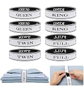 BROPGOD 8 Pcs Bed Sheet Organizer Bands with Hook and Loop Adjustable Sheet Organizers and Storag...