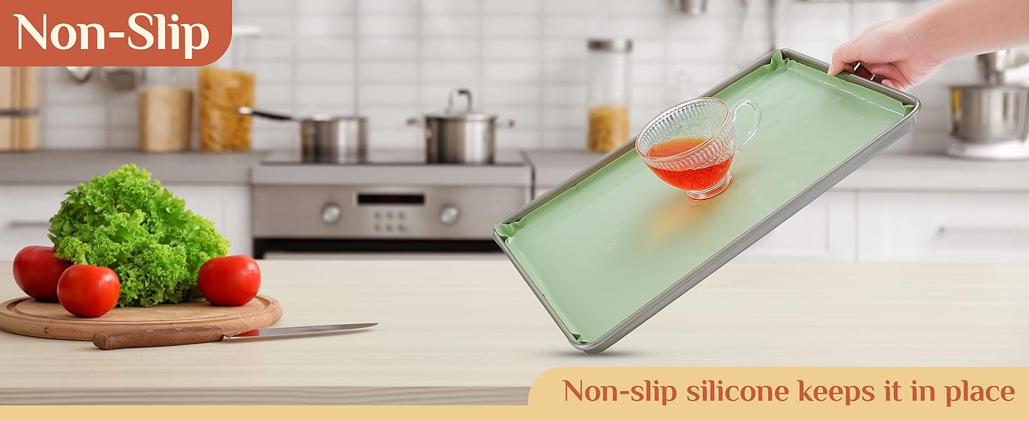 Non-slip silicone keeps it in place