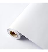 Yancorp 23.6in x 32.8ft White Contact Paper Peel and StickRemovable Vinyl Wallpaper for Cabinets,...
