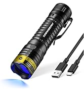 DARKBEAM UV Flashlight 365nm Blacklight LED Black Light, Mini but Powerful Woods Lamp Rechargeabl...