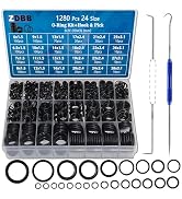 ZDBB 1280 Pcs 24 Size Rubber O-Ring Assortment Kit with Pick and Hook Set for Pressure Washer Fau...