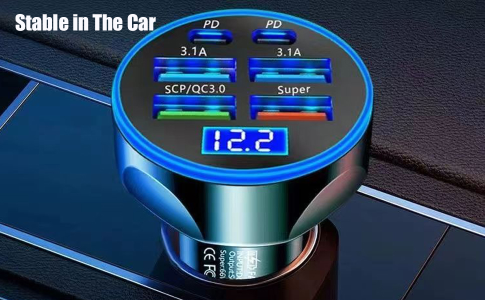 6 in 1 usb c car charger