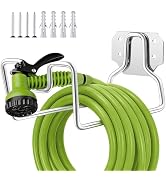 18/0 Stainless Steel Garden Hose Holder Hook, HaSteeL Metal Wall Mount Hanger For Outside Yard Wa...