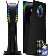 Joso Faceplate for PS5 Digital Edition, Anti-Scratch Dustproof Case Replacement with RGB Ring, Co...