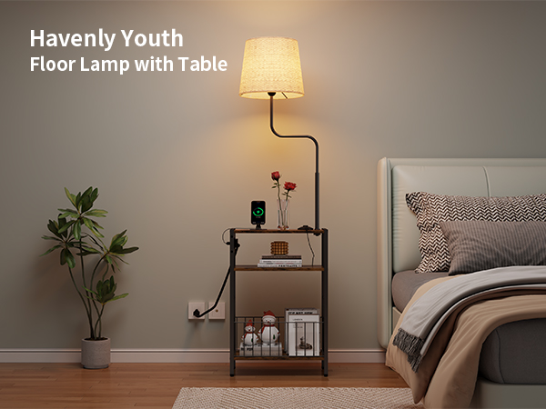 Floor Lamp with Table