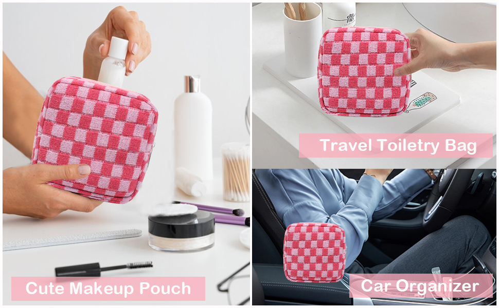 checkered cosmetic pouch checkered cosmetic travel bag checkered cosmetic bag set checkered cosmetic