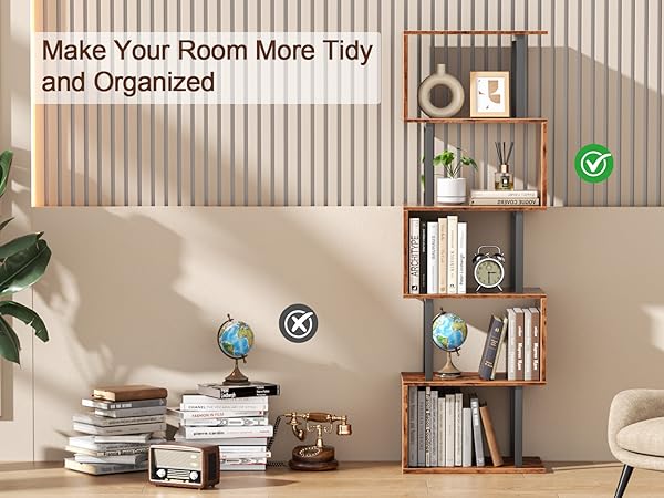 tall bookcase with shelves