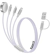 4-in-2 Charging Cable for Apple Watch Charger/Samsung/iPhone Charger,Car/Office/Camping/Travel Es...