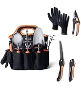 DTRK 8-Piece Large Garden Tool Set 304 Stainless Steel Garden Tool Kit with Handbag,Pruning Shear...
