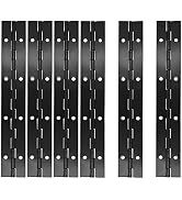 6 Pcs Continuous & Piano Hinges, 8Inch Black Piano Hinge for Cabinet, Heavy Duty Stainless Steel ...