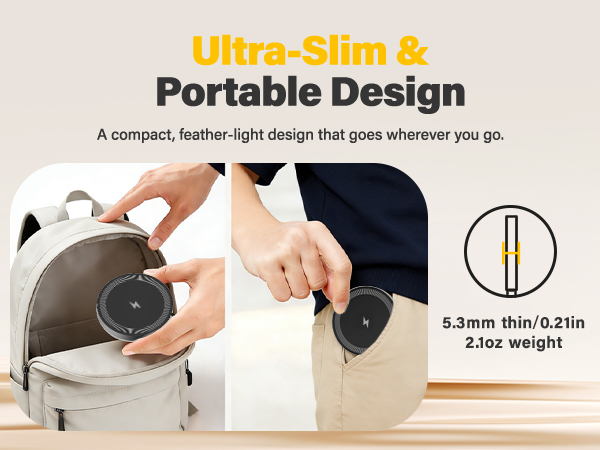 Ultra-Slim & Portable wireless charger