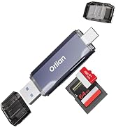 USB 3.0 microSD/SD Card Reader Dual USB A & C Memory Card Reader Adapter 5Gbps Type C TF Card Rea...