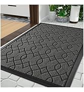 Yimobra Front Door Mat Outside Entrance, All-Weather All-Season Welcome Doormat Outdoor Indoor, N...