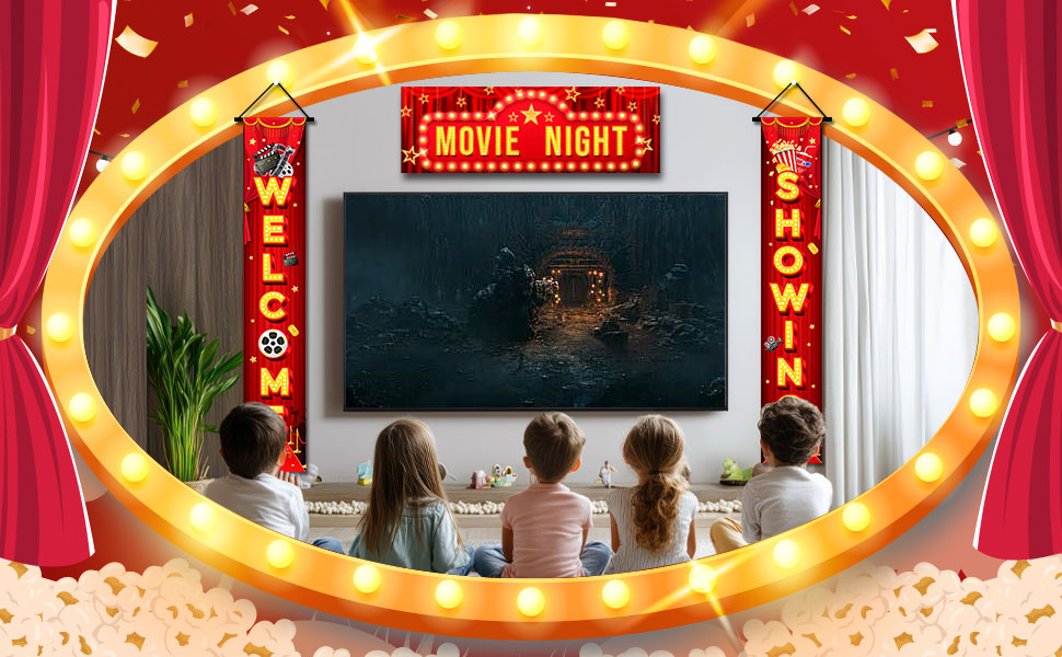 movie night porch banner