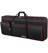 SNIGJAT 61 Key Keyboard Case Soft, Full Padded Piano Case with Handles and Adjustable Shoulder St...