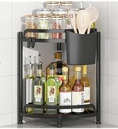 ZVZM Bathroom Counter Organizer Countertop, Bathroom Corner Shelf, Vanity Countertop Storage, Spi...