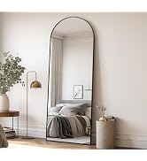 Vlush Arched Full Length Mirror,64''x21'' Freestanding Floor Mirror with Stand,Large Full Body Wa...