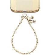 NUBYYA Lostars Metal Phone Chain Wrist Strap & Phone Charm for iPhone – Detachable Hands-Free Lan...