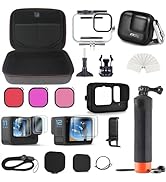 FitStill Black Underwater Waterproof Case with Dive Filters for GoPro Hero 12/11/10/9 Black, Mono...