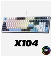 RK ROYAL KLUDGE X104 Full Size Mechanical Keyboard, Wired Creamy Gaming Keyboard with Number Pad ...