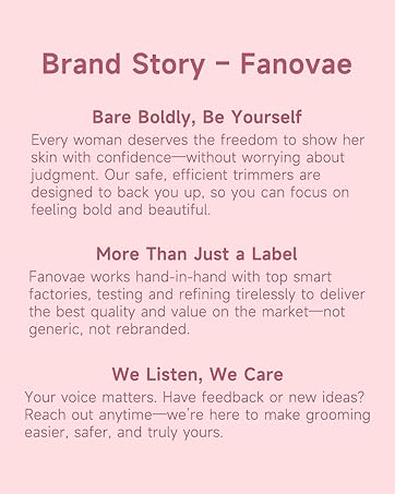 Fanovae brand story Bikini Trimmer for Women 2025