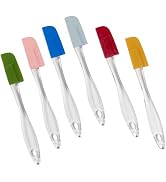 Evelots Set of 6 Mini Silicone Spatula Set for Kitchen Cooking & Baking, Silicone Cooking Utensil...