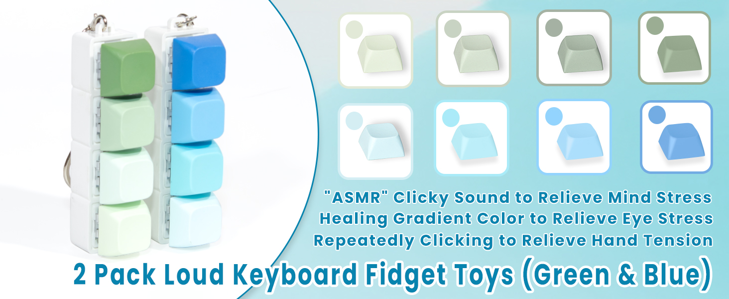Gradient Green Blue office fidget toys for work desk