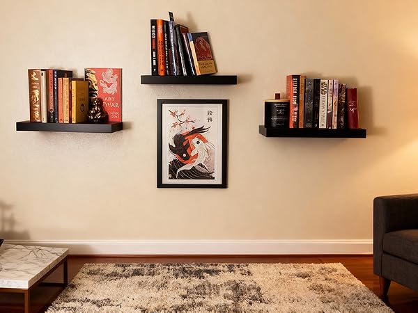 floating book shelves