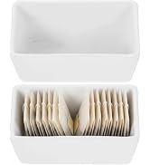 DOITOOL 2PCS Ceramic Sugar Packet Holder for Coffee Bar, Small Tea Bag Organizer for Counter, Whi...