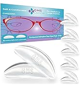 GMS Optical 2.5 Thick / 18mm Long Length - Anti-Slip Adhesive Contoured Soft Silicone Eyeglass No...