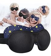 AMAZKER Cute Eye Mask Sleep Mask for Men Women Kids,2 Pack 3D Contoured Cup Sleeping Mask & Blind...
