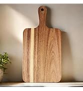 ZeQi Acacia Wood Cutting Board with Handle 13.7''X7'' / Charcuterie Board/Serving Board/Cheese, B...