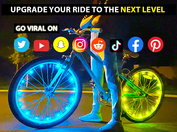 bike wheel lights bicycle accessories night riding trike bmx led kids wheels tire cycling spoke