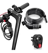 NDakter E Scooter Locks, 8/12mm 4FT Bike Lock with Unique Male Narrow Designed, 4-Digit Anti-Thef...