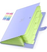 Expanding File Folder, 8 Pockets Accordion File Organizer, A4 Letter Size Paper Document Receipt ...