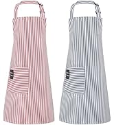 XLSXEXCL Kids Stripes Apron for Boys Girls with Side Pocket | 2 Pcs Toddler Waterproof Aprons for...