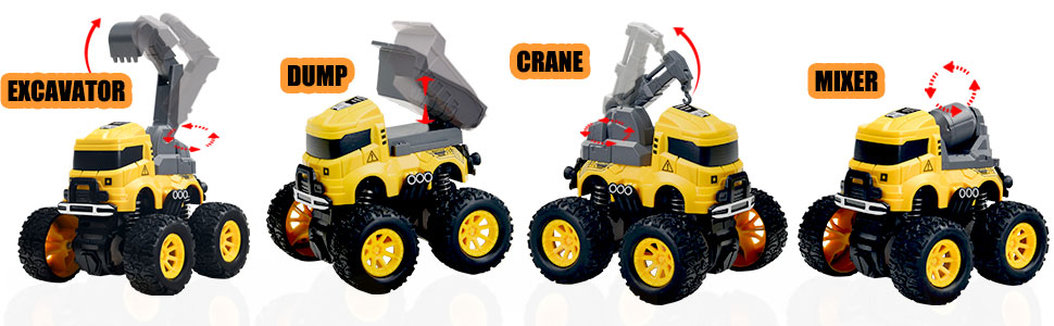 4x4 pull back trucks