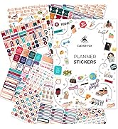 Clever Fox Planner Stickers – Monthly, Weekly & Daily Planner Stickers 14 Sheets Set of 1360+ Uni...