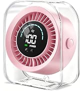duludulu Desk Fan Small Quiet, Rechargeable USB Table Fan with Turbo Airflow, 100 Speeds LED Disp...